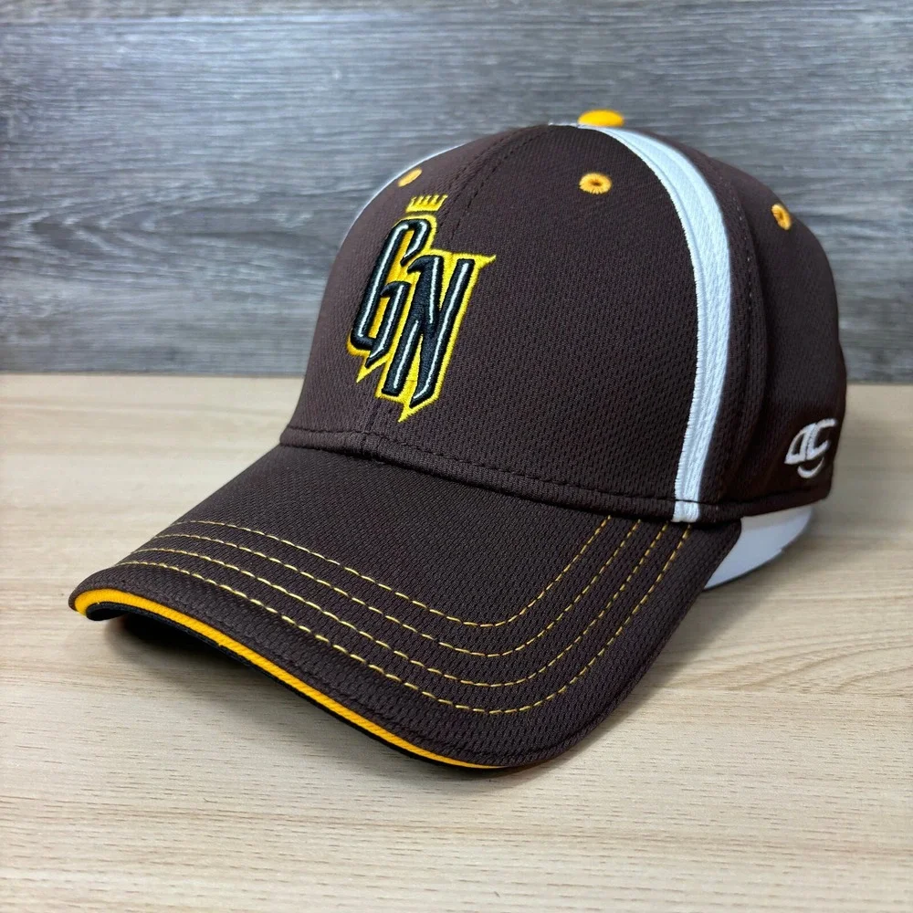 GN Hat Cap Fitted One Size Brown Baseball Cap Crown Performance‎ NWT